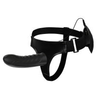 Fekete vibráló strap-on műpénisz pegginghez + távirányító - 74011327 - 7