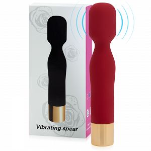 Piros mini masszázspálca 10 funkciós vízálló 14,5 cm - 75066706