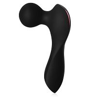 Fekete mini masszírozó nőknek, 10 rezgési opcióval - 77885483 - 7