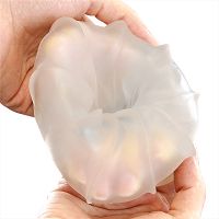 Rugalmas zselés maszturbátor hullámokkal férfiaknak 13 cm - 74709762 - 7