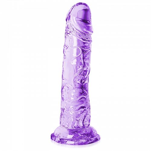 Anatómiai rugalmas lila dildo 18 cm - 78928133