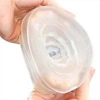 Rugalmas zselés maszturbátor bordákkal férfiaknak 13 cm - 76023145 - 7