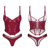 Obsessive Redya bordó fehérnemű szett fűzővel + tangával - 74948775 - 6
