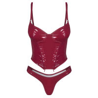 Obsessive Redya bordó fehérnemű szett fűzővel + tangával - 74948775 - 3