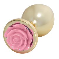 Elegáns Spark Rose anál dugó rózsaszín rózsával 9 cm - 72583373 - 4