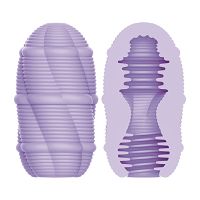 Rugalmas zselés maszturbátor bordákkal férfiaknak, 9 cm - 77700254 - 2