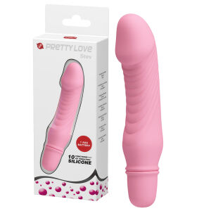 Rózsaszín szilikon mini vibrátor elemes működéssel, 10 funkció - 71839724
