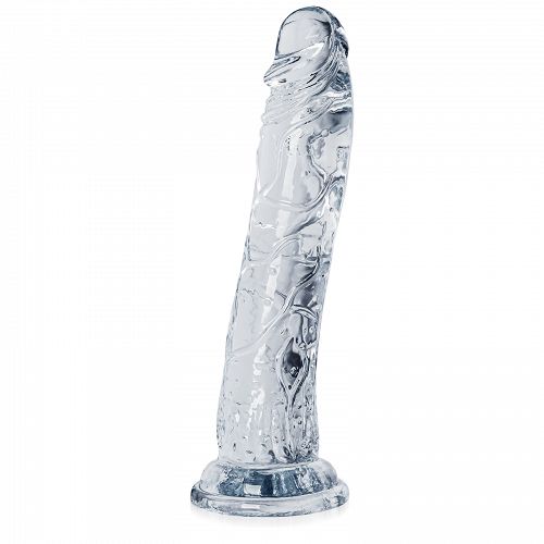 Átlátszó anatómiai dildo 21 cm rugalmas műpénisz - 71331404