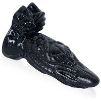 Fekete vastag sárkány dildó bordázattal 19 cm tapadókoronggal - 74597725 - 3