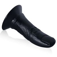 Fekete fantasy óriásujj dildó 19 cm tapadókoronggal - 70981942 - 3