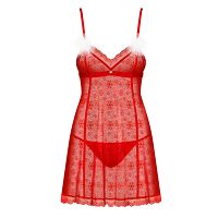 Obsessive Claussica babydoll karácsonyi erotikus fehérnemű - 78896848 - 3