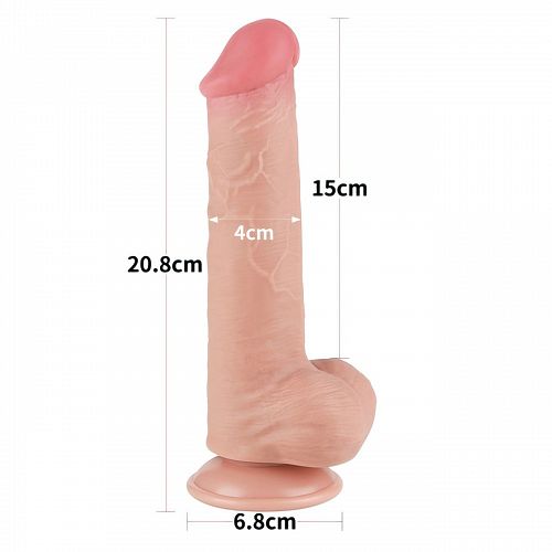 20,8 cm-es szuperrealisztikus pénisz, mozgó bőrrel - 77444510
