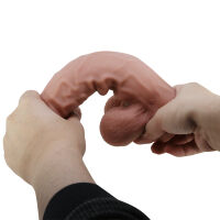 Realisztikus, hajlítható, testszínű dildo gerinccel 24 cm - 70586643 - 3