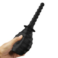 Fekete körte alakú beöntő irrigátor anális szexhez 330 ml - 73026801 - 5