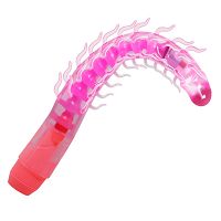 Rugalmas rózsaszín vibrátor stimuláló kiemelkedésekkel 24 cm - 78479464 - 3